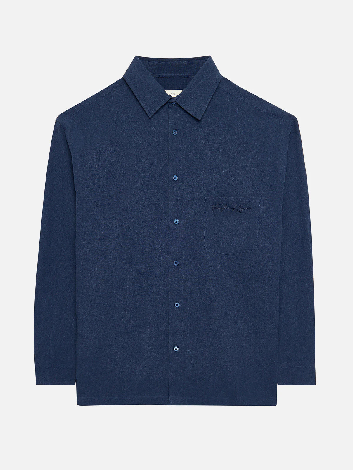 CAMISA ELIAS MANGA LARGA NAVY - FRONT OF.