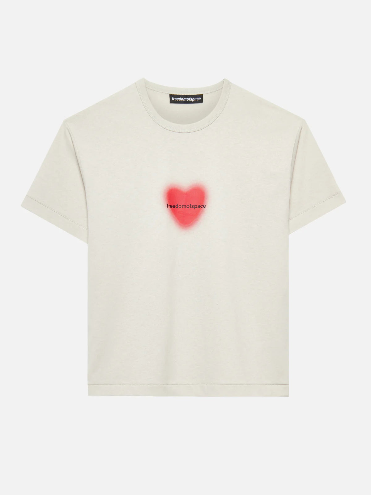 HEART T-SHIRT OFF WHITE - FRONT OF