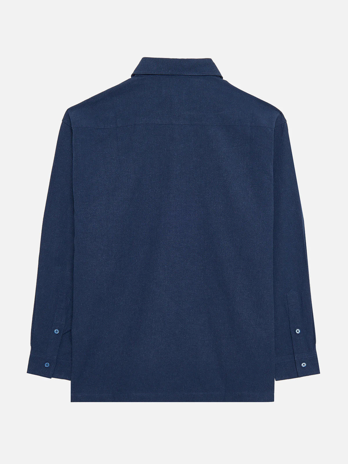 CAMISA ELIAS MANGA LARGA NAVY - FRONT OF.