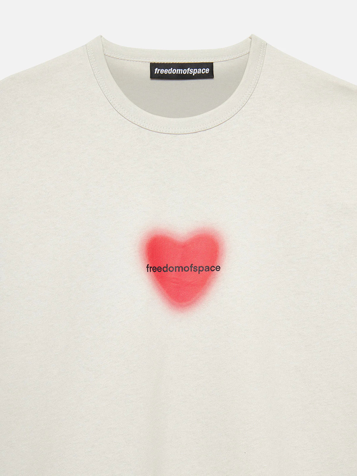 HEART T-SHIRT OFF WHITE - FRONT OF