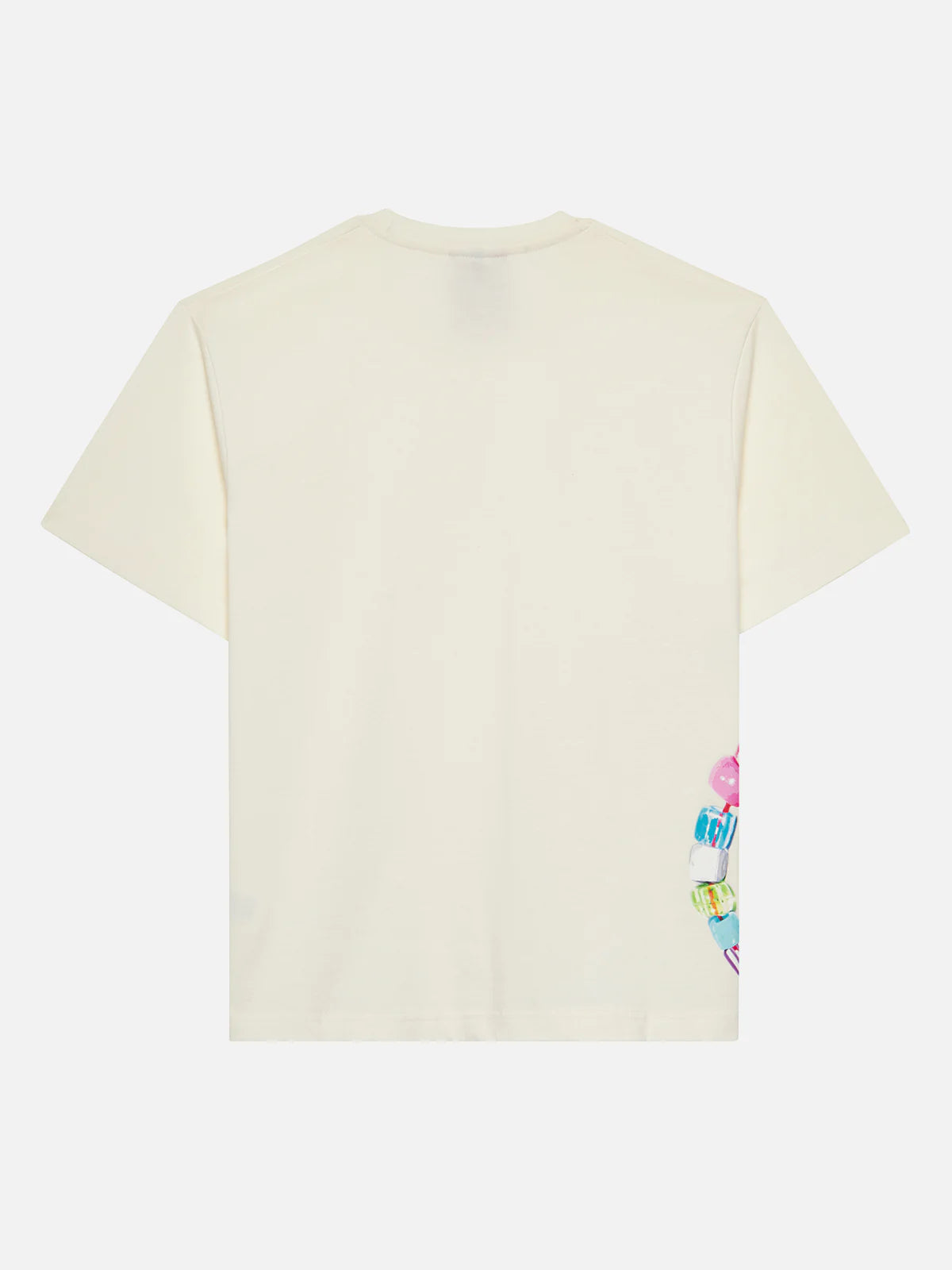 BEAD T-SHIRT OFF WHITE - FRONT OF