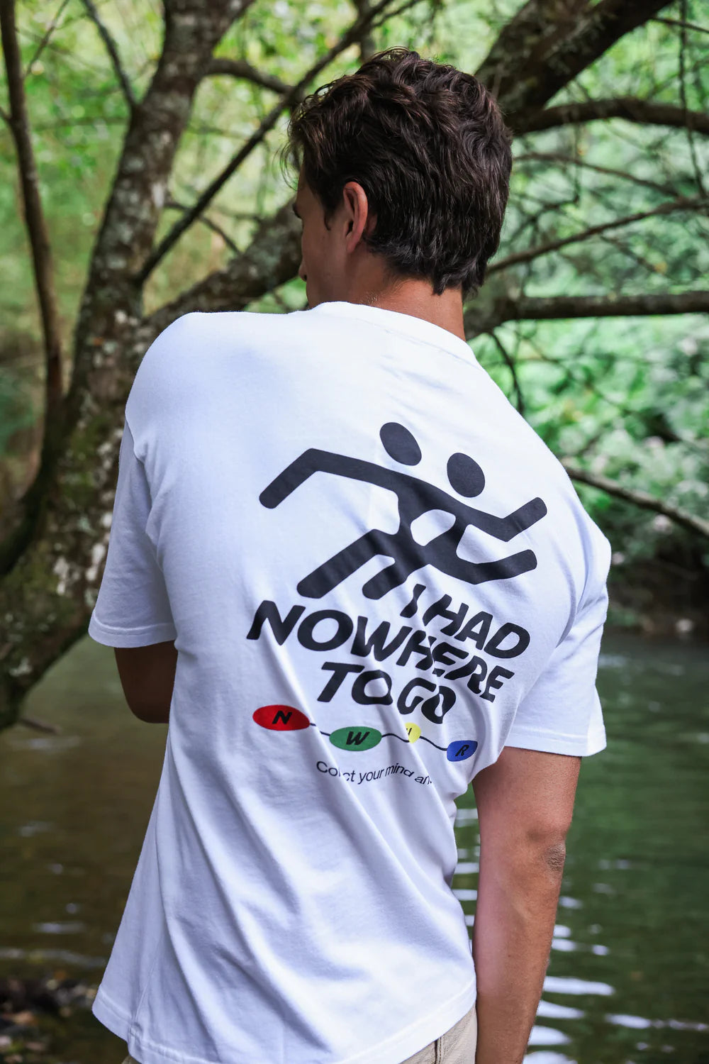 CAMISETA NOWHERE TO GO WHITE - FRONT OF