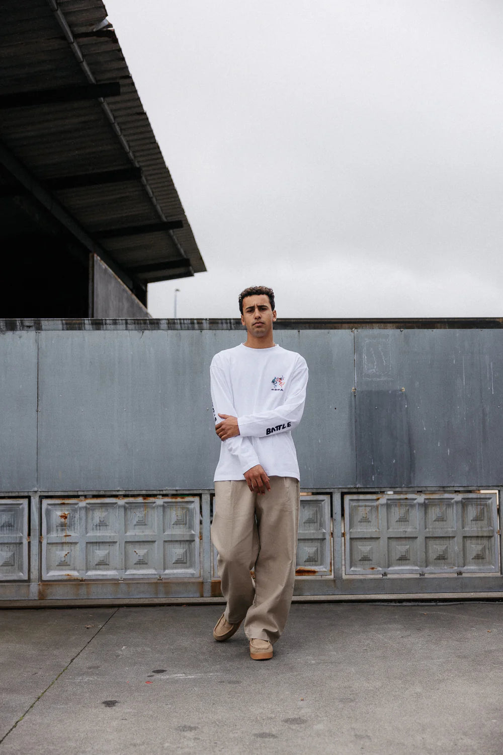 T-SHIRT LONGSLEEVE BATTLE ROYAL WHITE