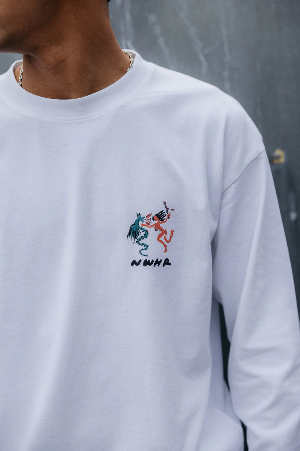 T-SHIRT LONGSLEEVE BATTLE ROYAL WHITE