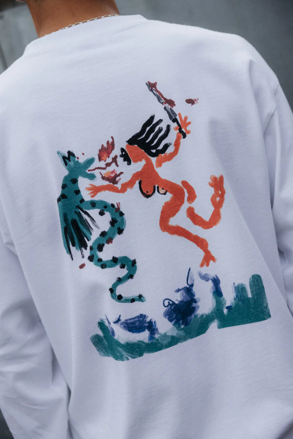 T-SHIRT LONGSLEEVE BATTLE ROYAL WHITE