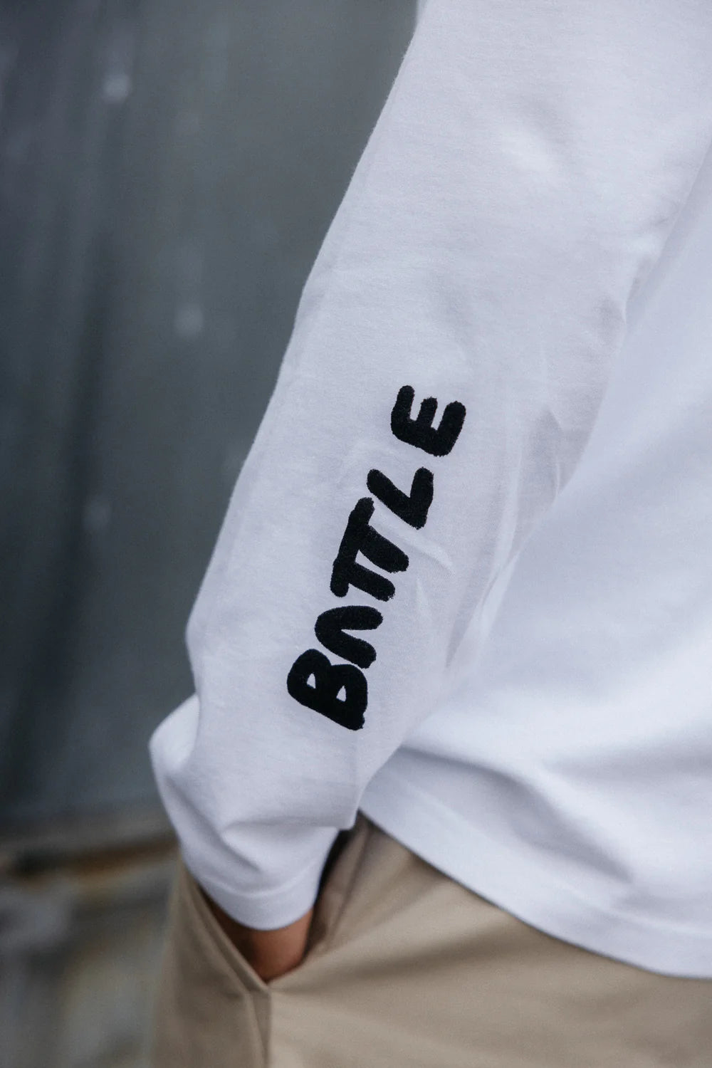 T-SHIRT LONGSLEEVE BATTLE ROYAL WHITE