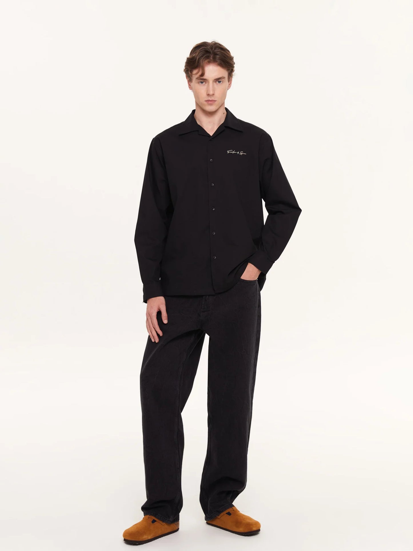 CAMISA SIGNATURE LONG SLEEVE BLACK