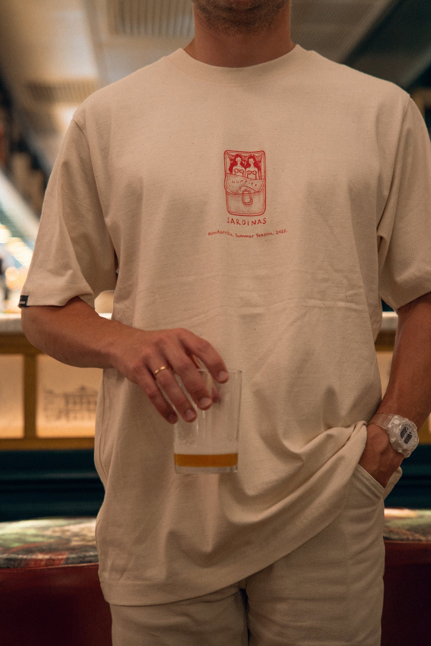 SARDINAS T-SHIRT CREAM - FRONT OF