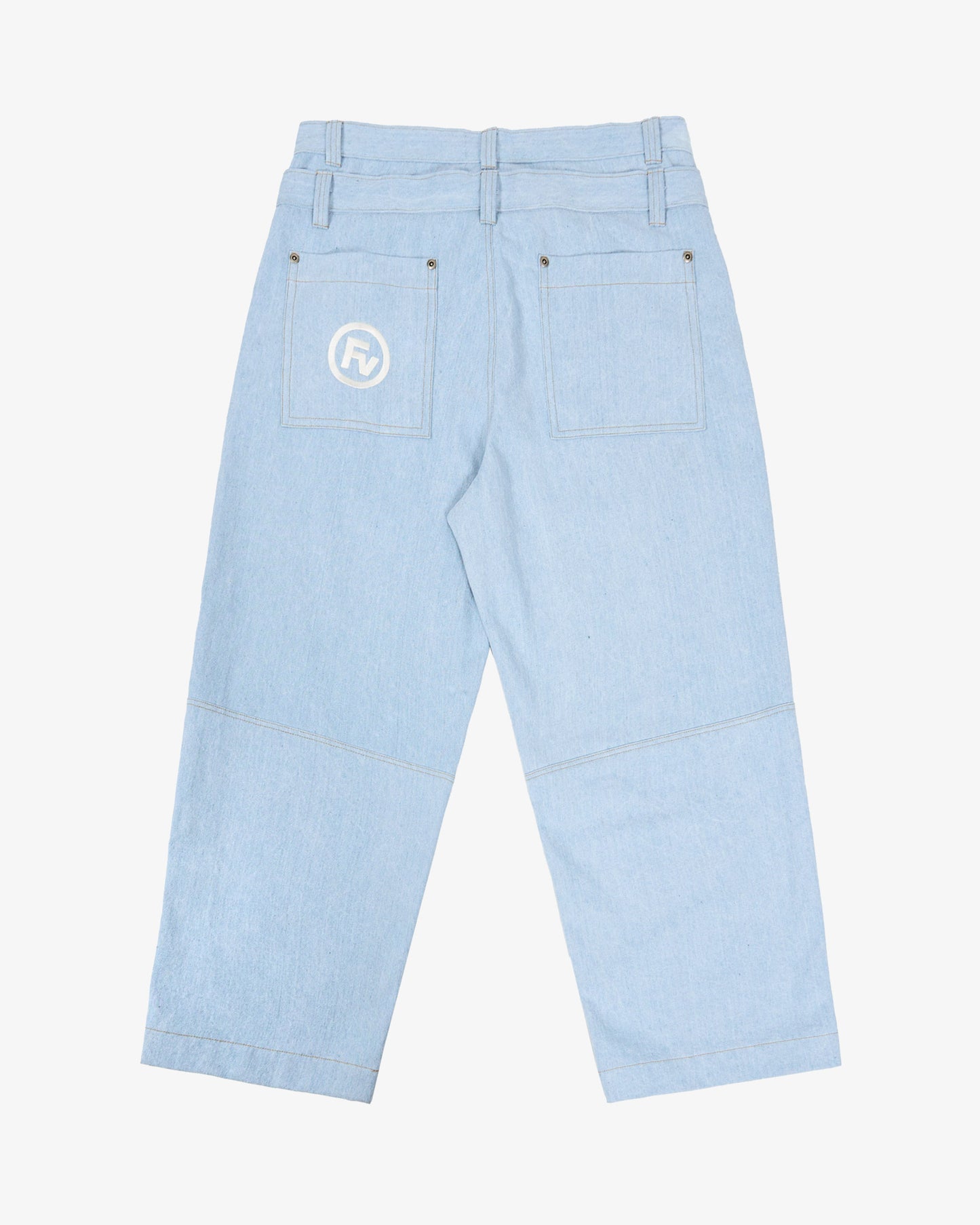 DENIM PANT DOUBLE WAIST - FRONT OF