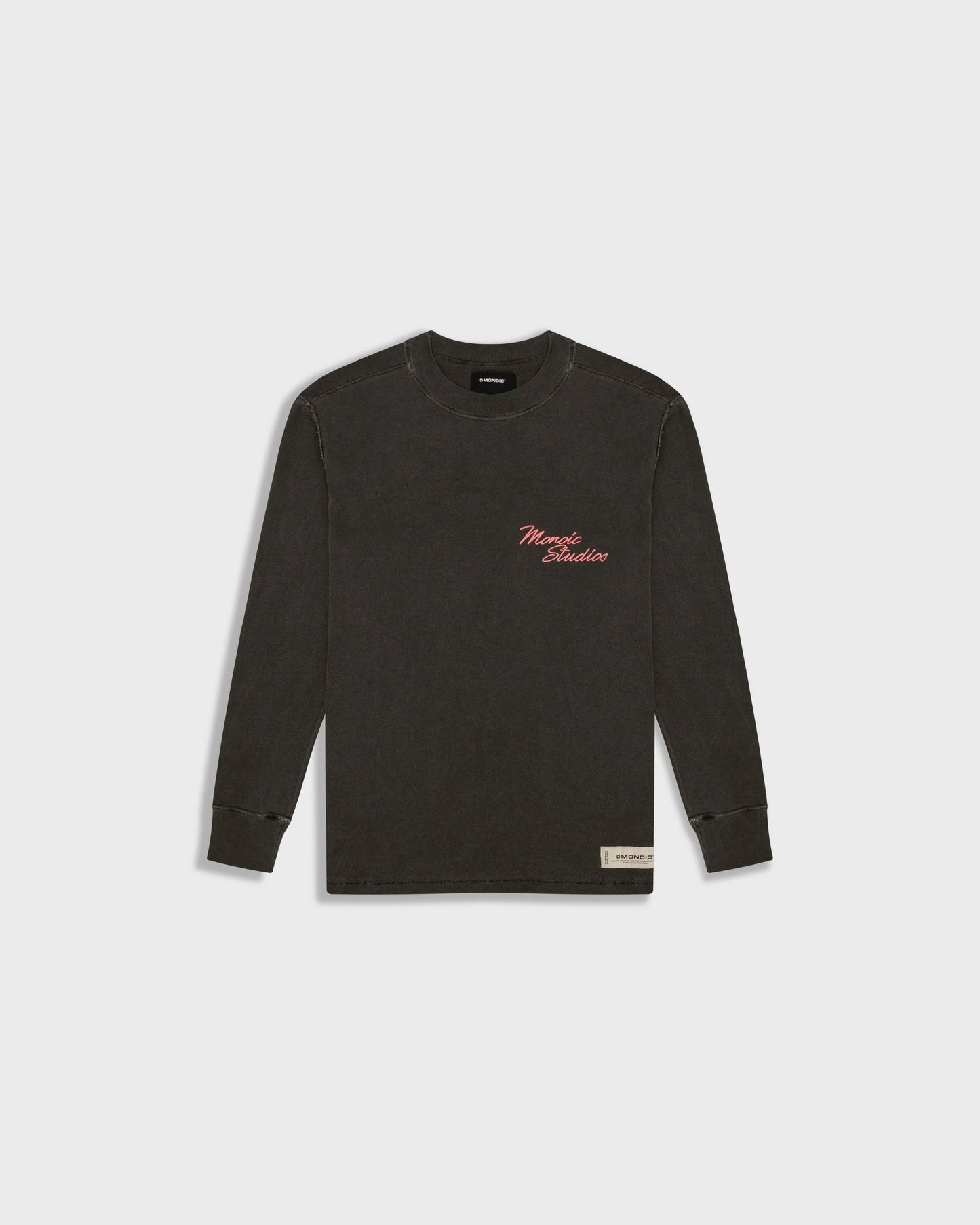LONG SLEEVE REGULAR FIT T-SHIRT VINTAGE GREY - FRONT OF