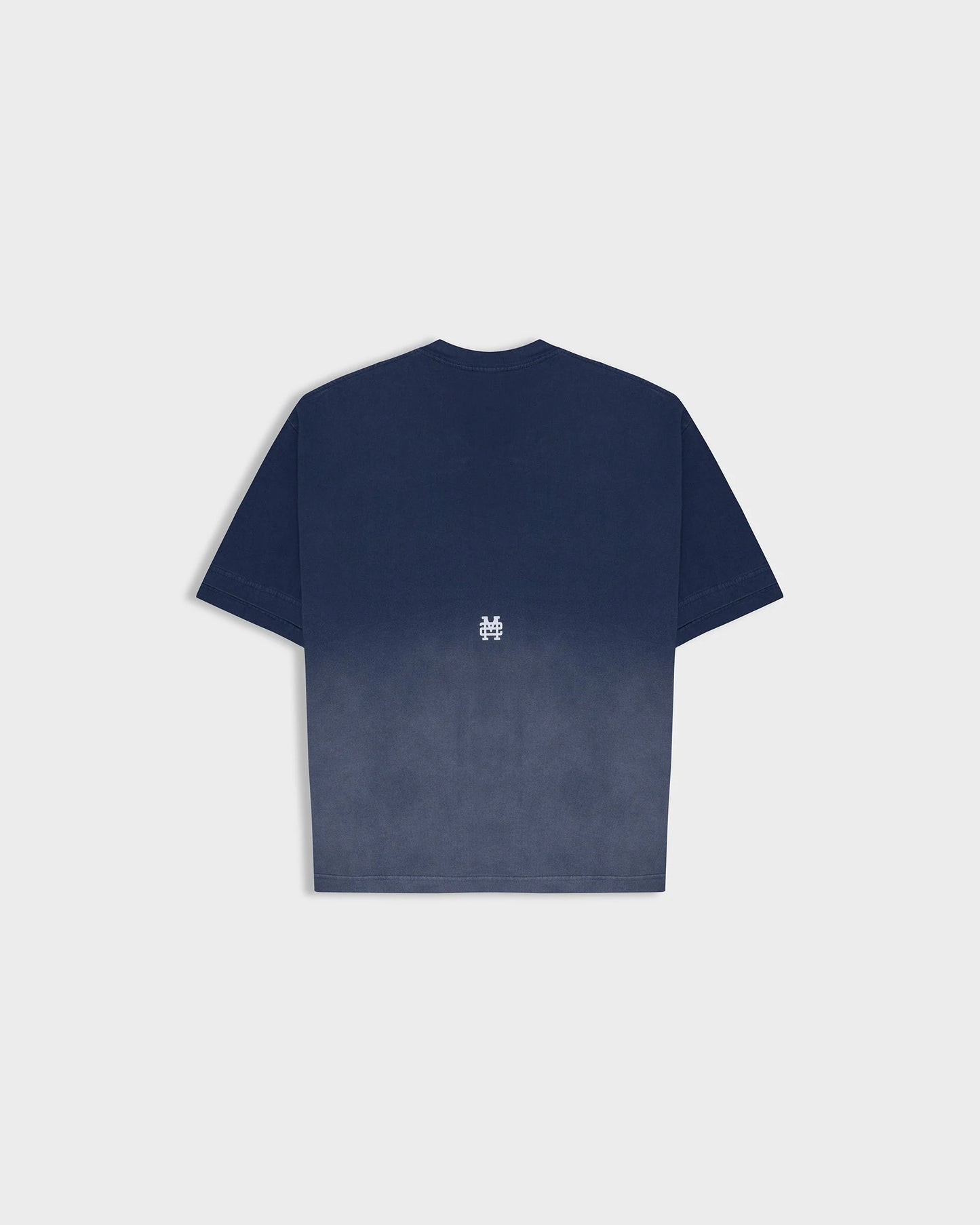 MONOIC PARIS BOXY FIT T-SHIRT GRADIENT NAVY BLUE - FRONT OF