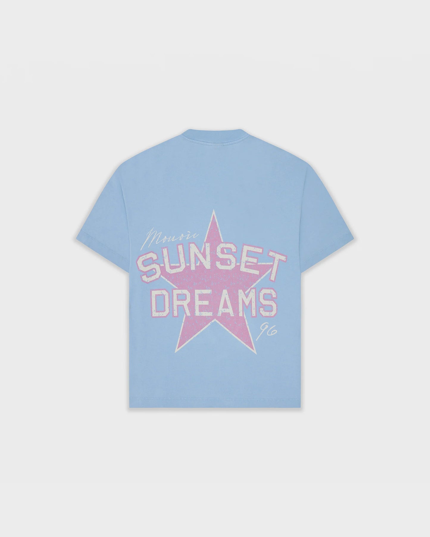 SUNSET DREAMS T-SHIRT LIGHT BLUE - FRONT OF