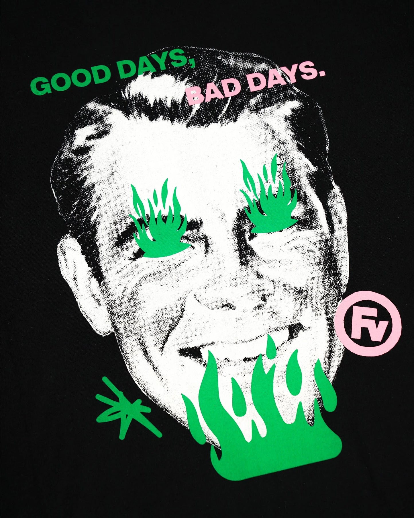 T-SHIRT FAKE HAPPINESS BLACK