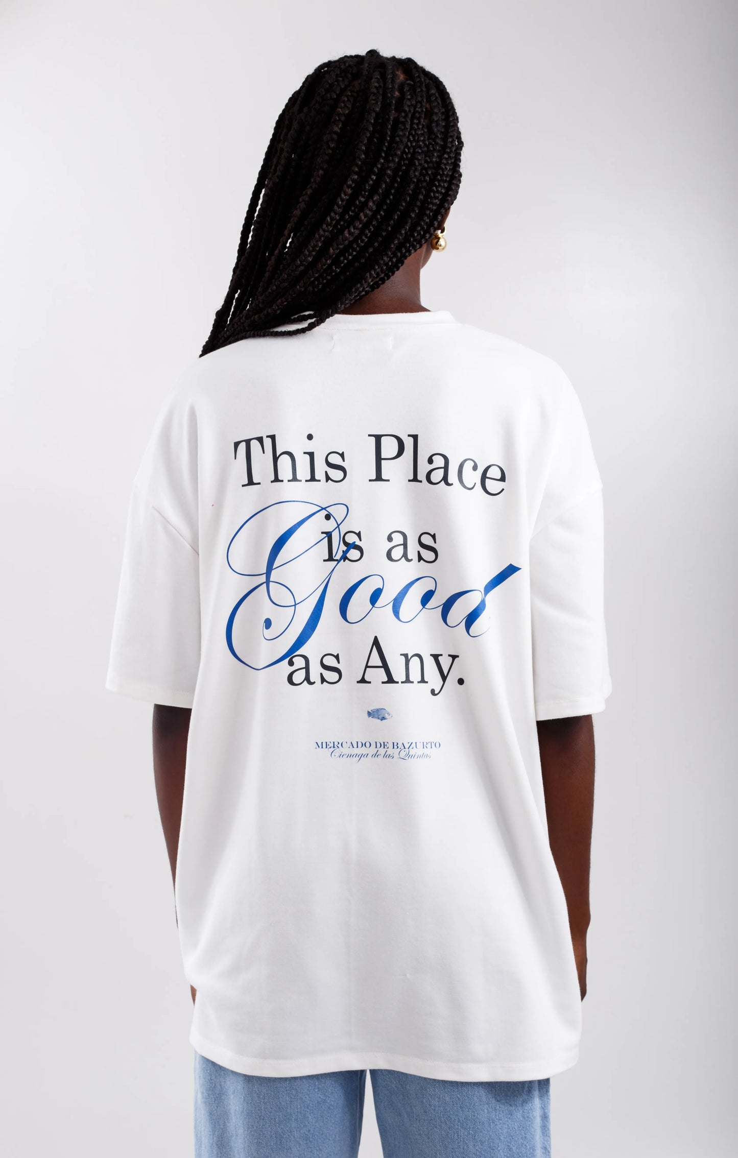 T-SHIRT MERCADO DE BAZURTO WHITE - FRONT OF