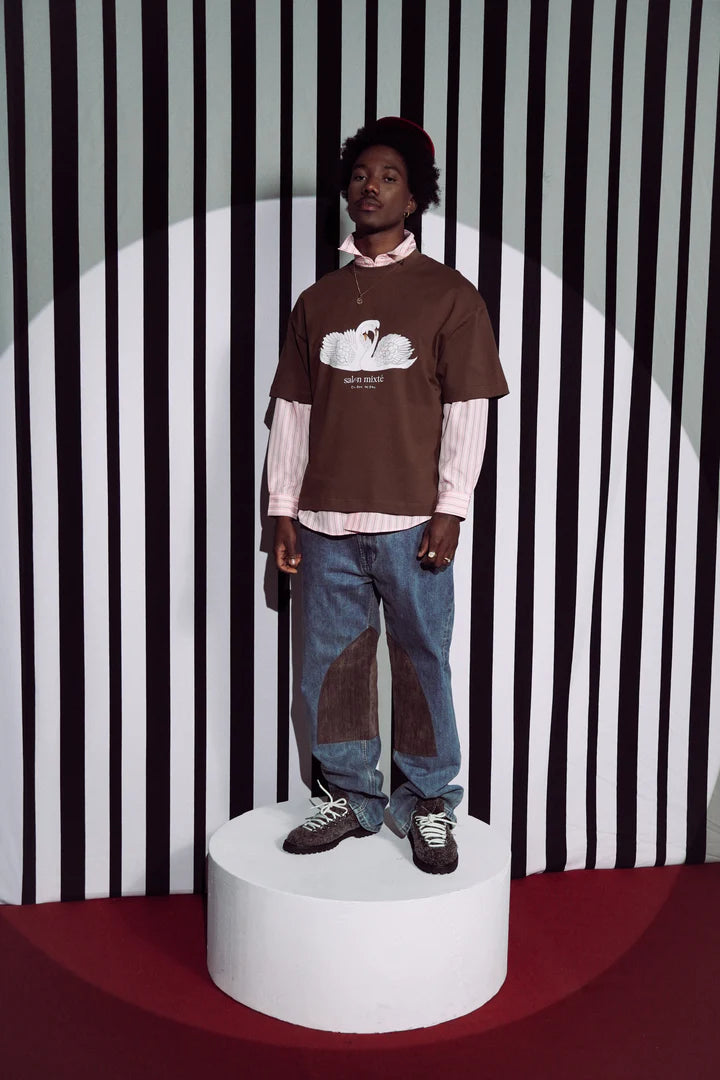 CAMISETA CISNES CHOCOLATE SALON MIXTE - FRONT OF
