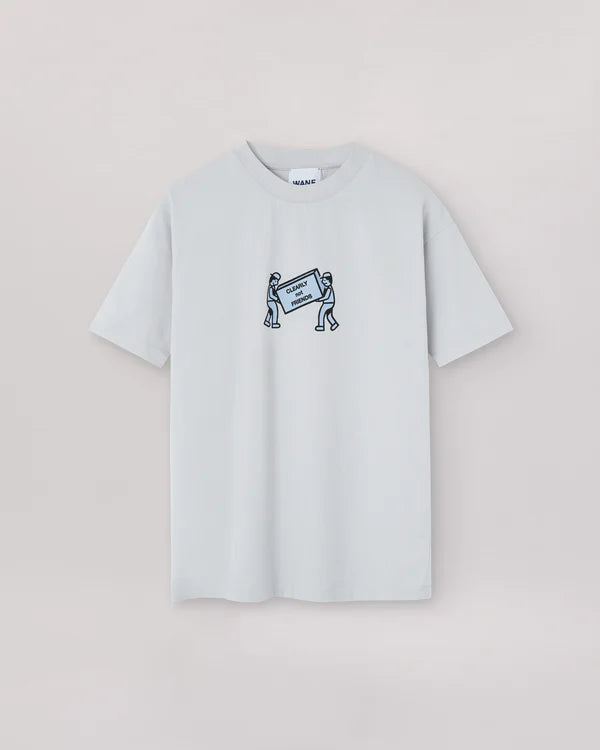T-SHIRT CLEARLY NOT FRIENDS GREY