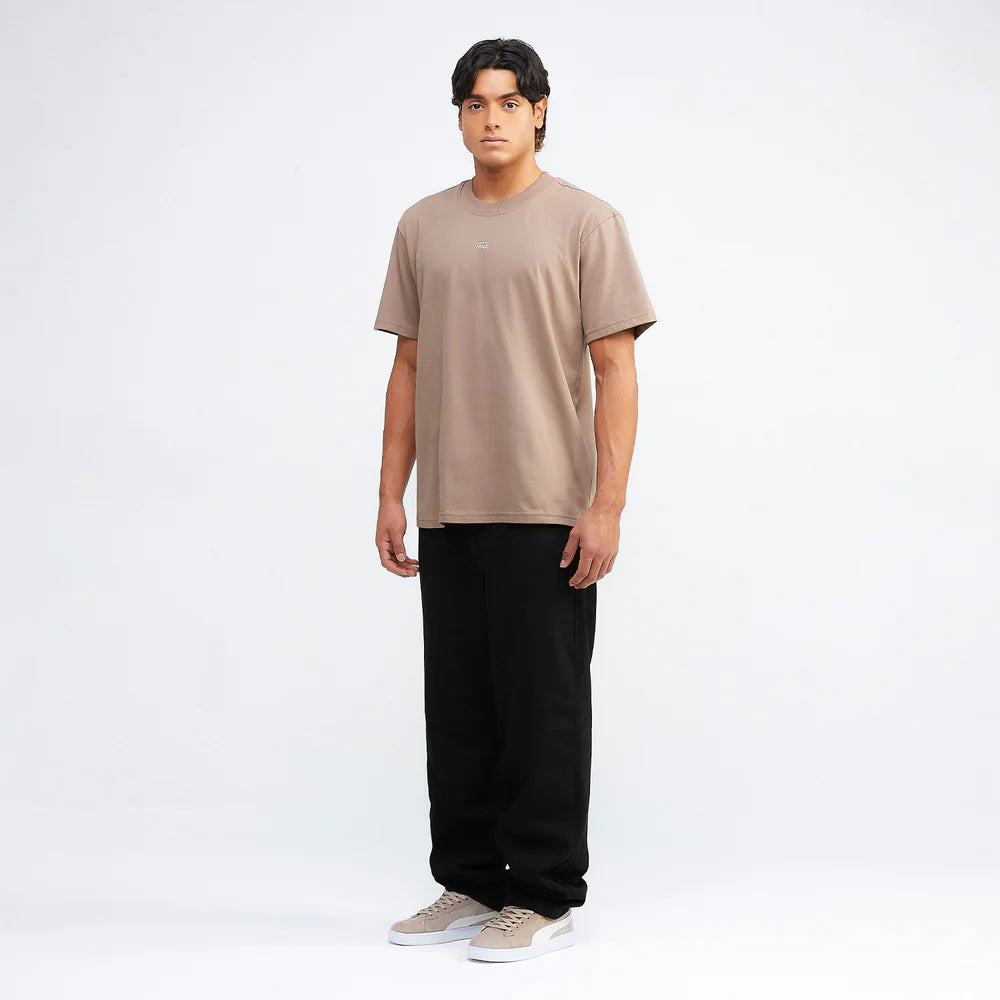 CLASSIC T-SHIRT LIGHT BROWN - FRONT OF.