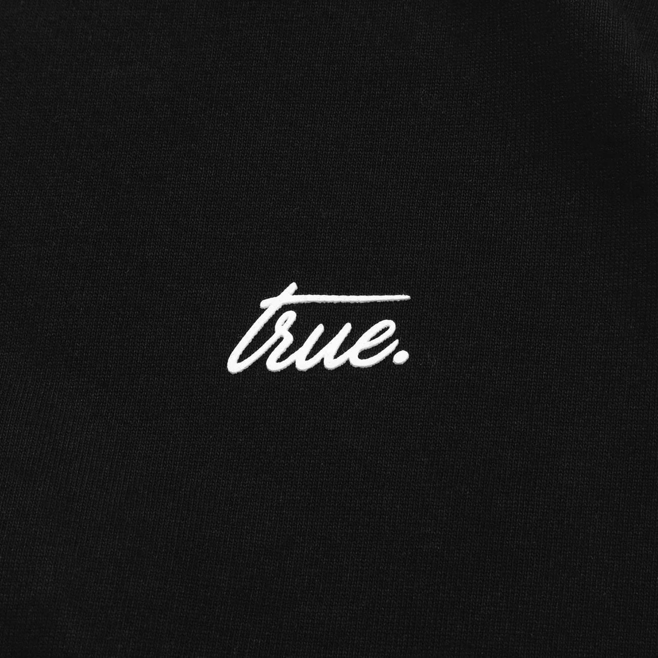 CURSIVE LOGO TRUE T-SHIRT BLACK - FRONT OF
