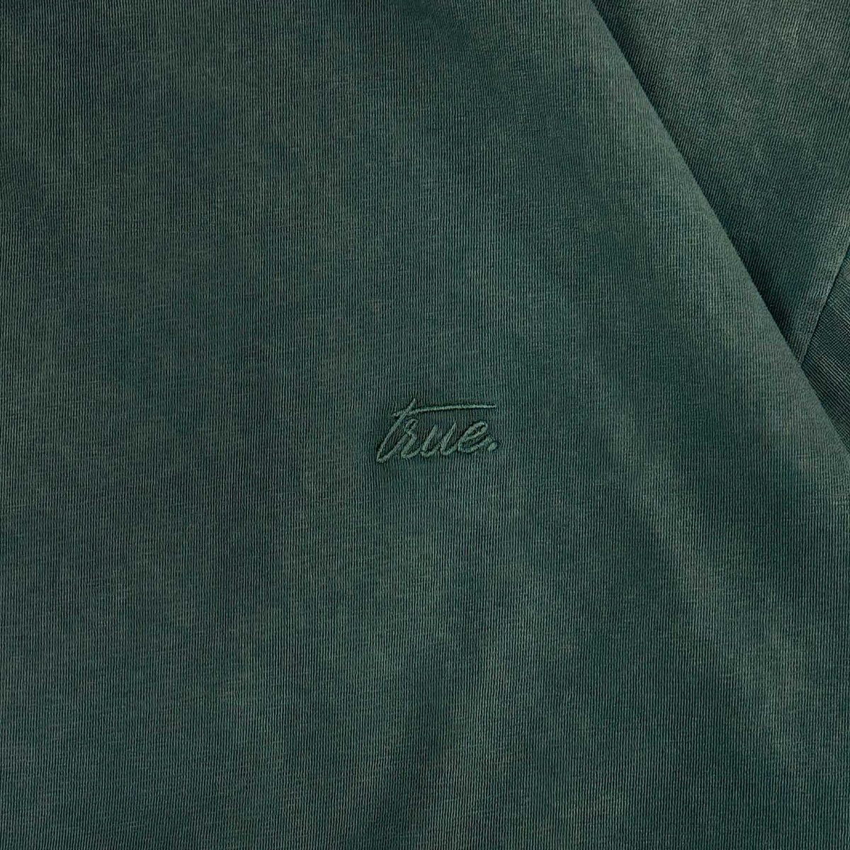 DAILY WASHED BOXY TEE PINE GREEN - FRONT OF