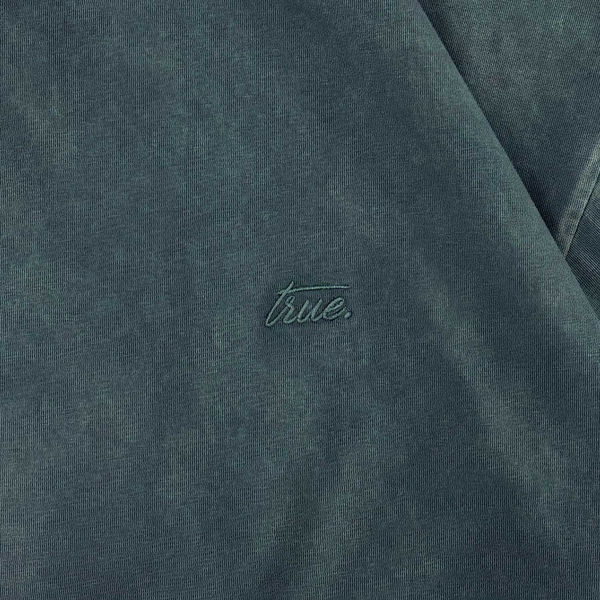 DAILY WASHED BOXY TEE VINTAGE BLUE - FRONT OF