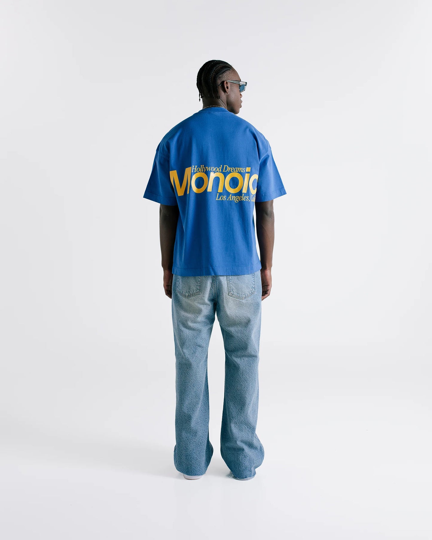 HOLLYWOOD DREAMS T-SHIRT COBALT BLUE - FRONT OF