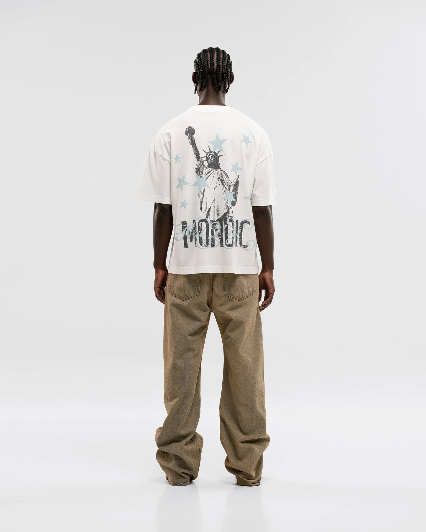 FREEDOM T-SHIRT BONE WHITE - FRONT OF