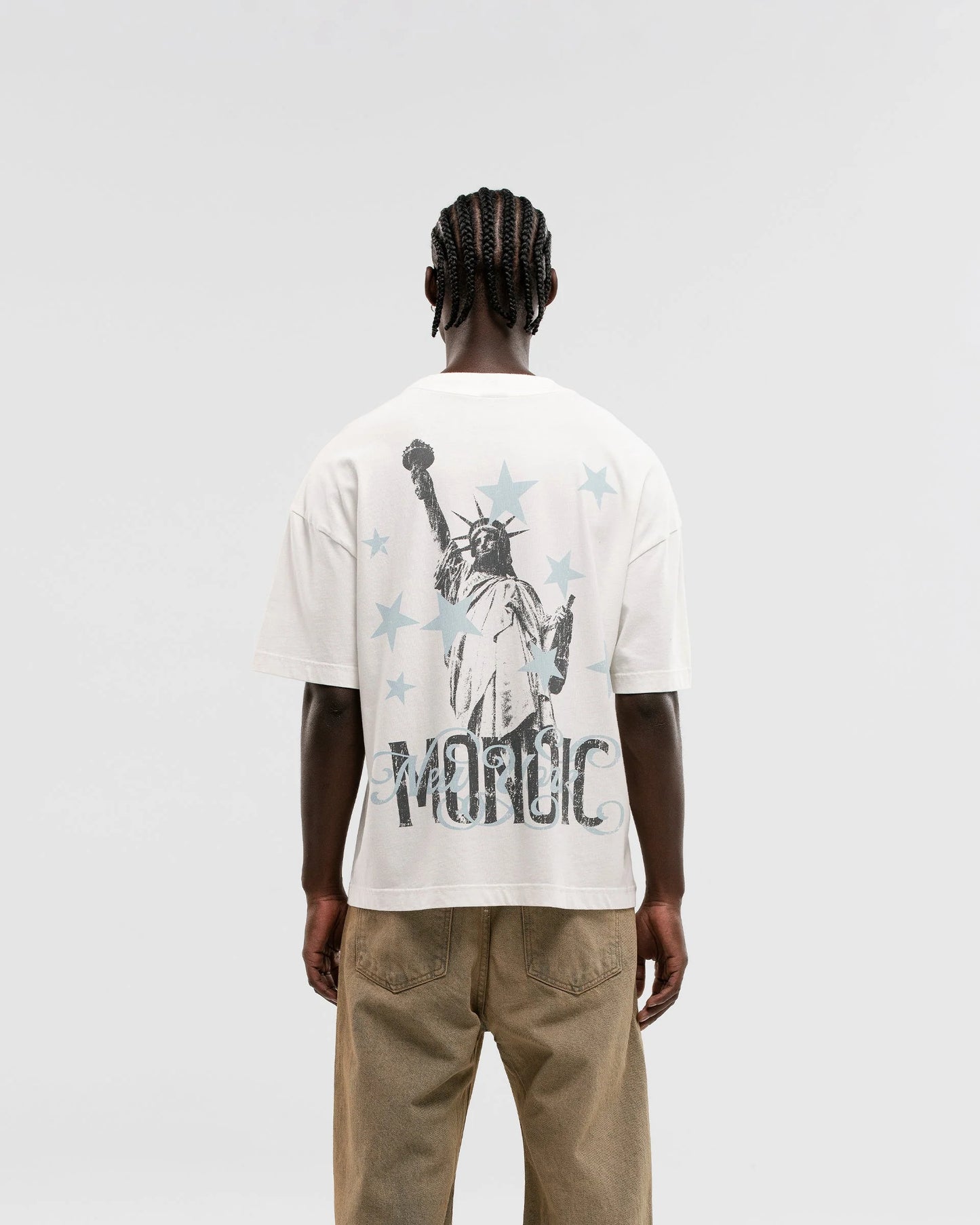 FREEDOM T-SHIRT BONE WHITE - FRONT OF