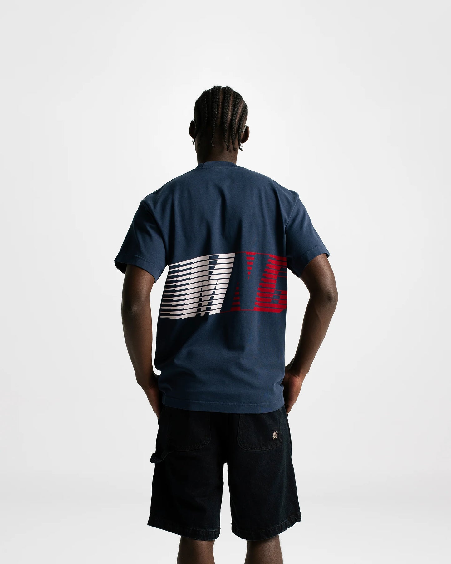 PACE MONOIC T-SHIRT NAVY BLUE - FRONT OF