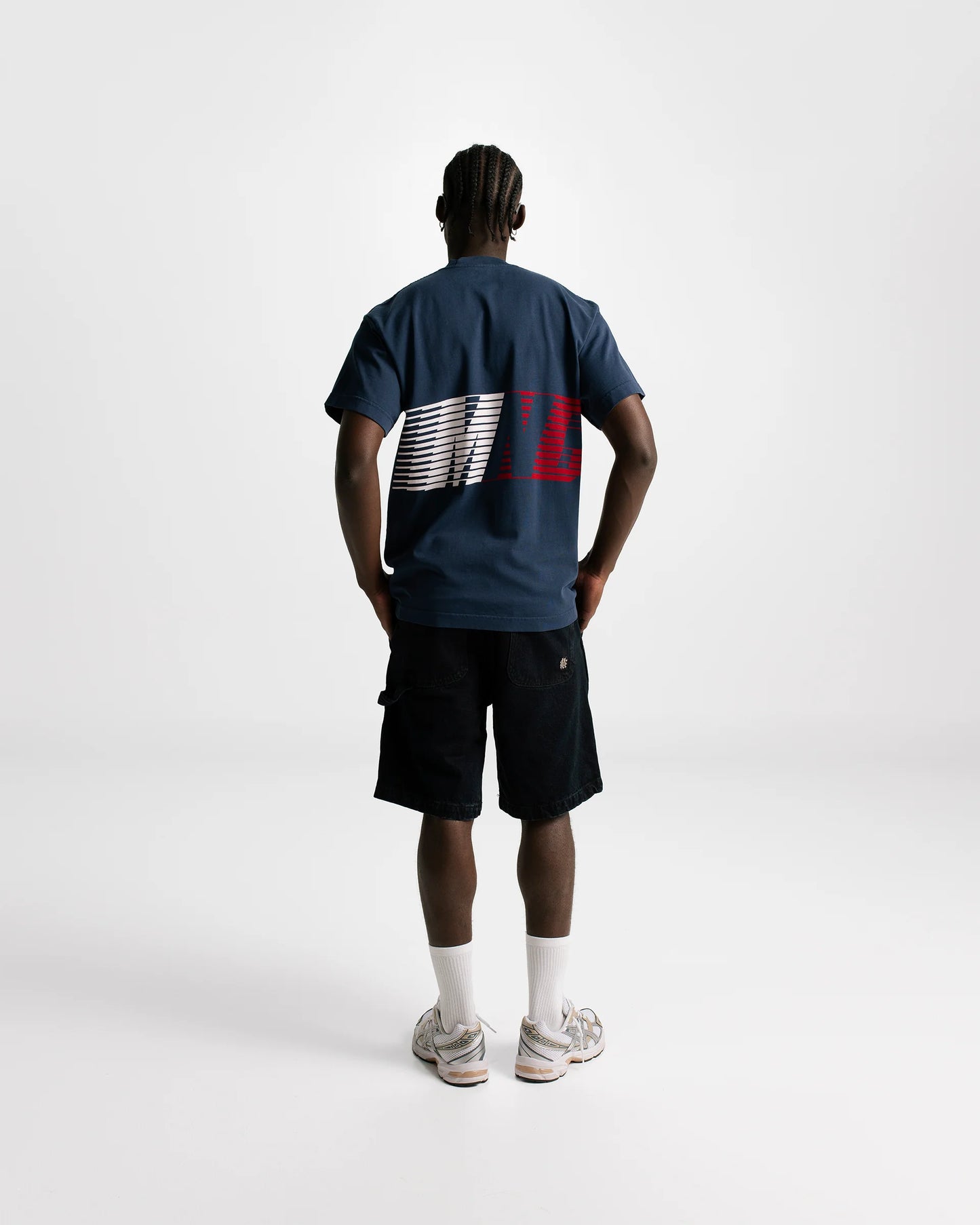 PACE MONOIC T-SHIRT NAVY BLUE - FRONT OF