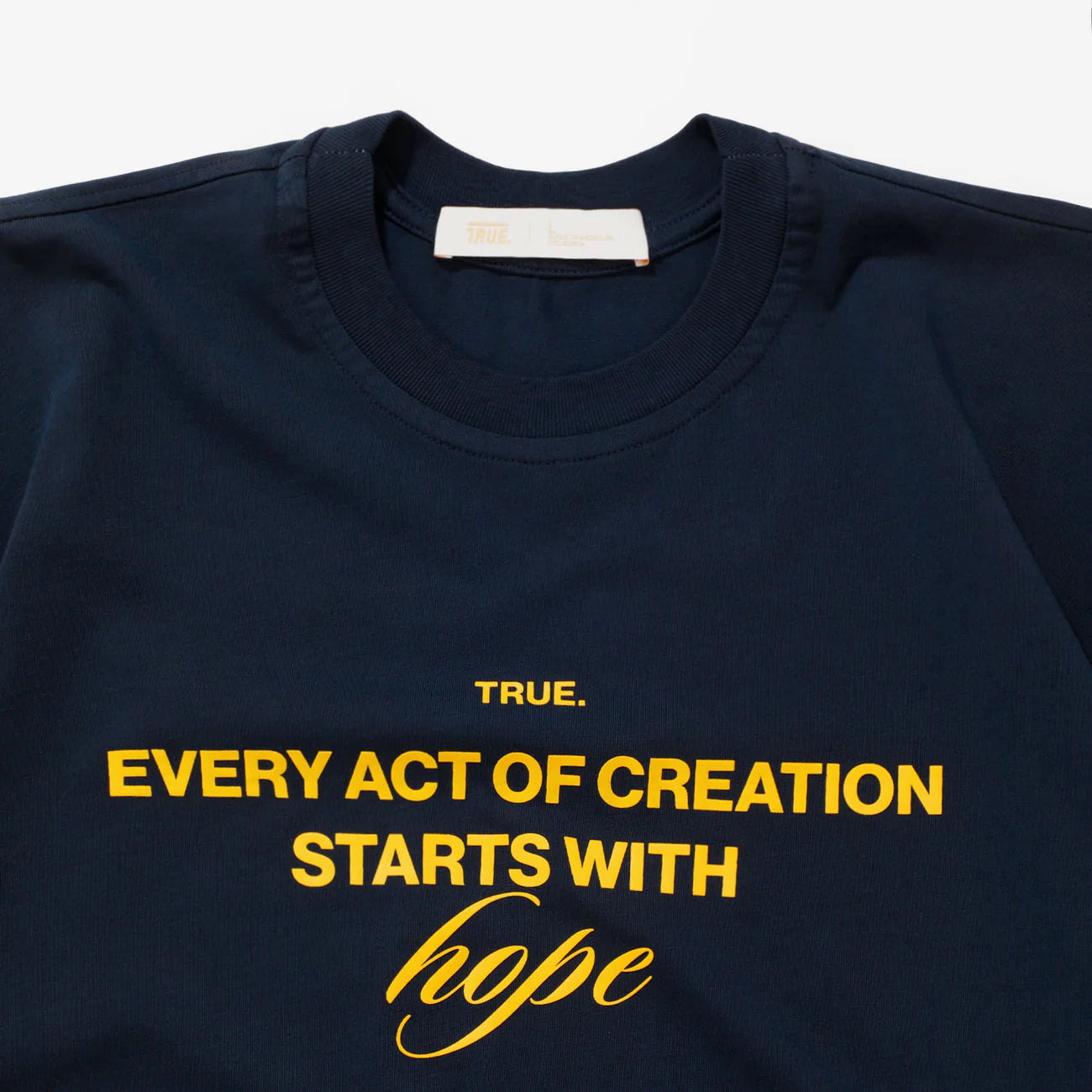 T-SHIRT HOPE DARK BLUE - FRONT OF