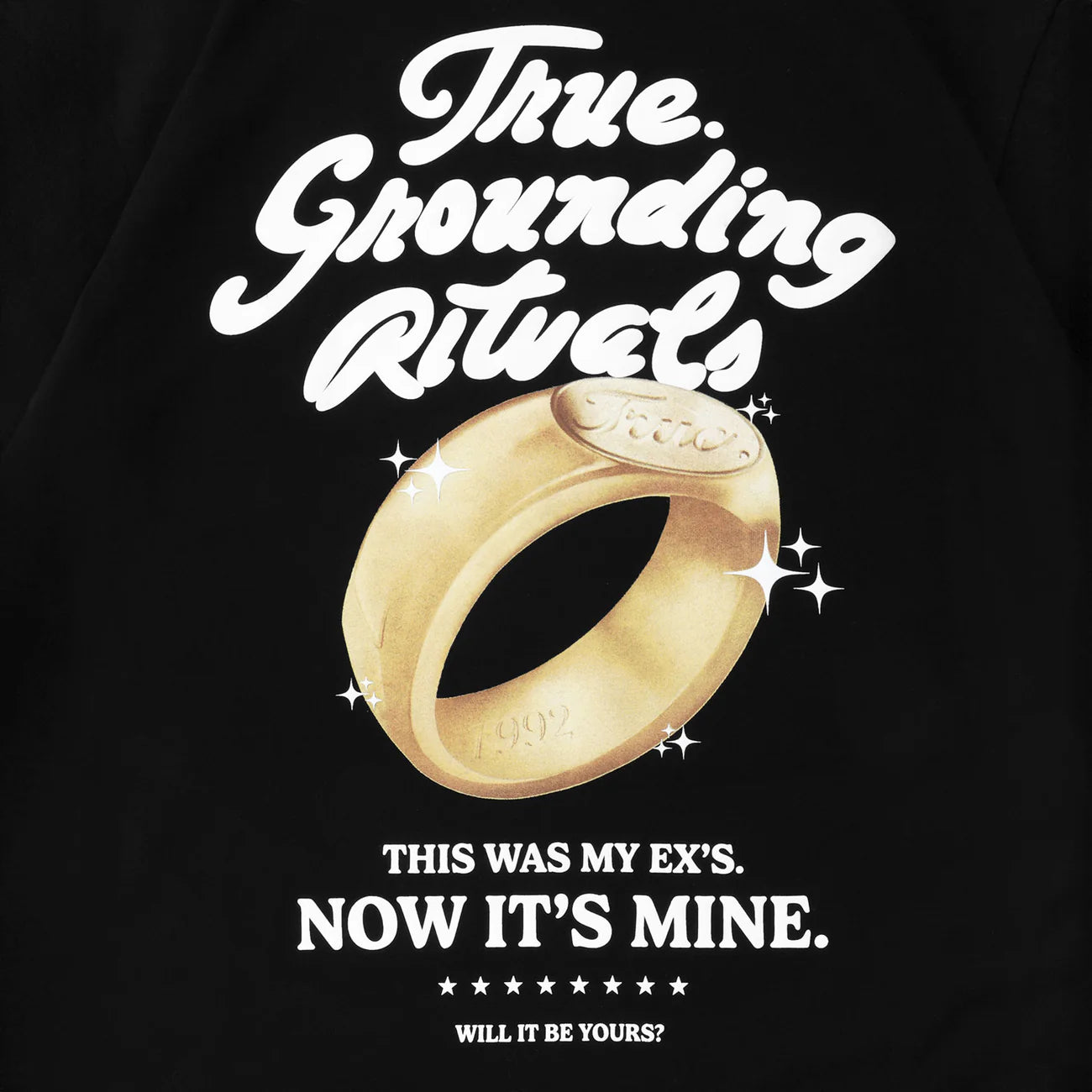 GROUNDING RITUALS T-SHIRT BLACK - FRONT OF