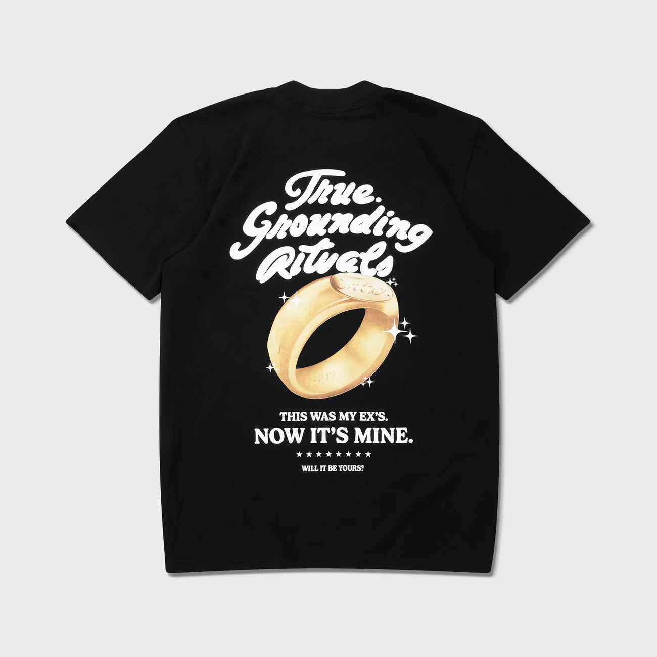 GROUNDING RITUALS T-SHIRT BLACK - FRONT OF