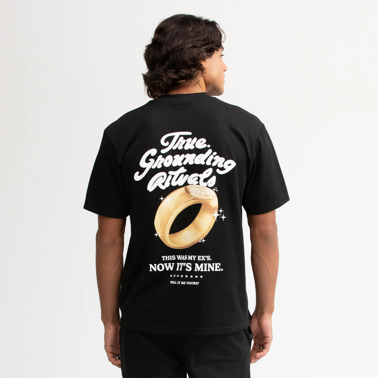 GROUNDING RITUALS T-SHIRT BLACK - FRONT OF