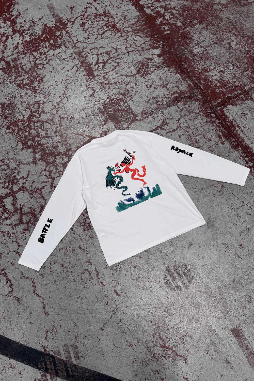 T-SHIRT LONGSLEEVE BATTLE ROYAL WHITE