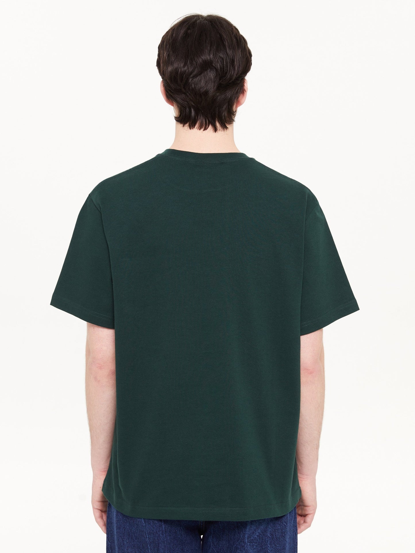T-SHIRT POCKET LOGO GREEN - FRONT OF.