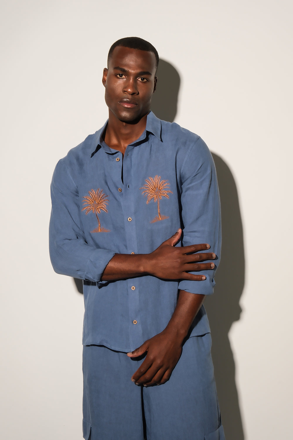 CAMISA BAHIA AZUL - FRONT OF
