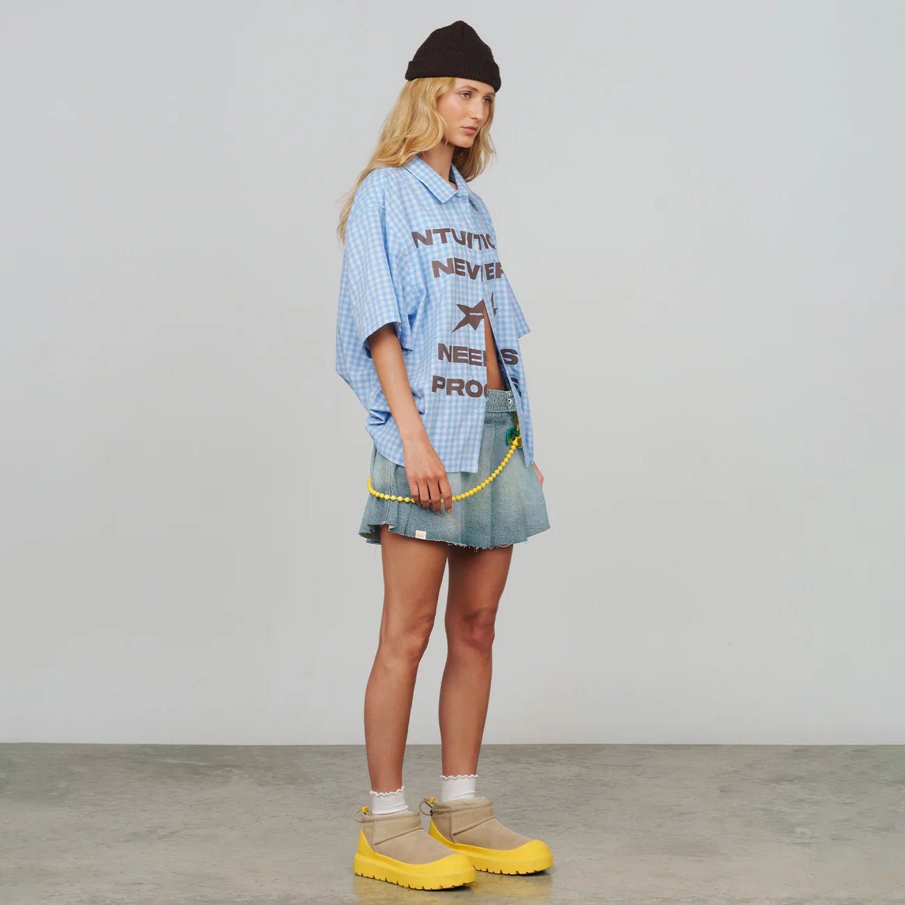 INTUITION BUTTON UP SHIRT BABY BLUE - FRONT OF