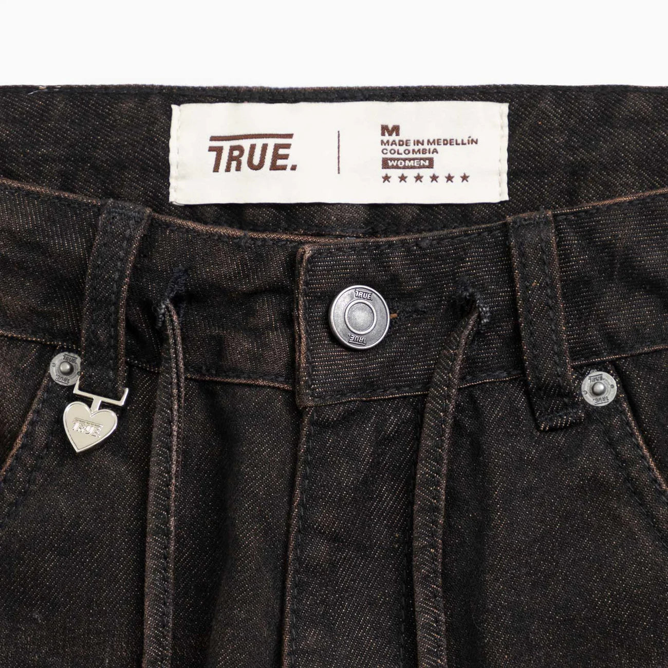 INTUITION DENIM PANTS BLACK - FRONT OF
