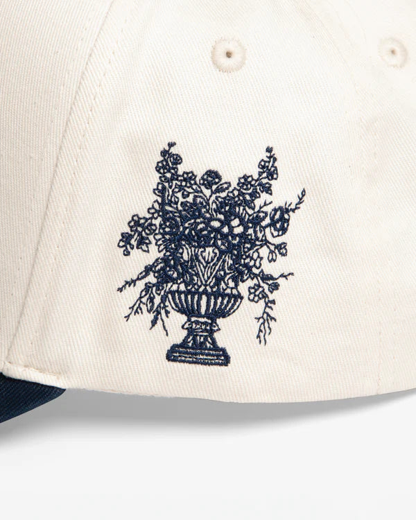 JARDIN DE FLEURS CAP BEIGE AND NAVY