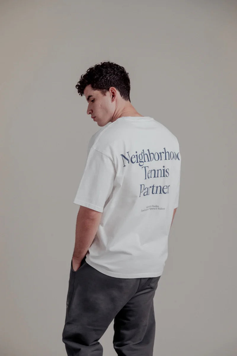 T-SHIRT NEIGHBORHOOD TENNIS PARTNER WHITE