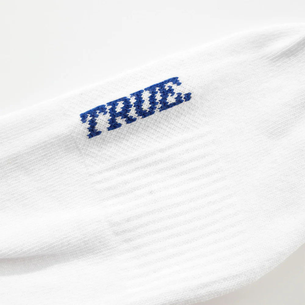 LOUNGE SOCKS BLUE - FRONT OF.