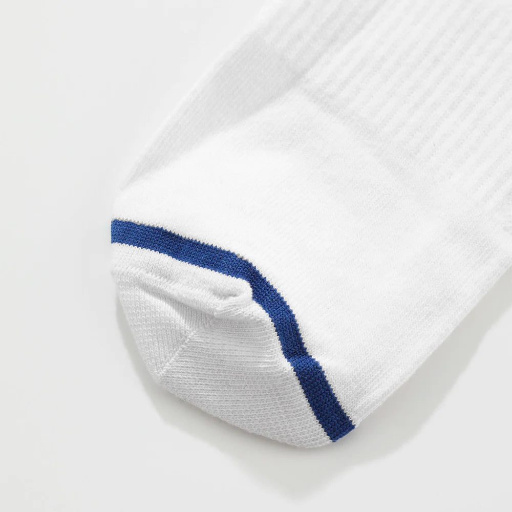 LOUNGE SOCKS BLUE - FRONT OF.