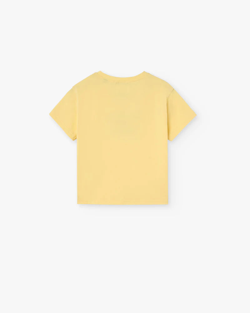 LOVE SUNNY CROP T-SHIRT YELLOW - FRONT OF