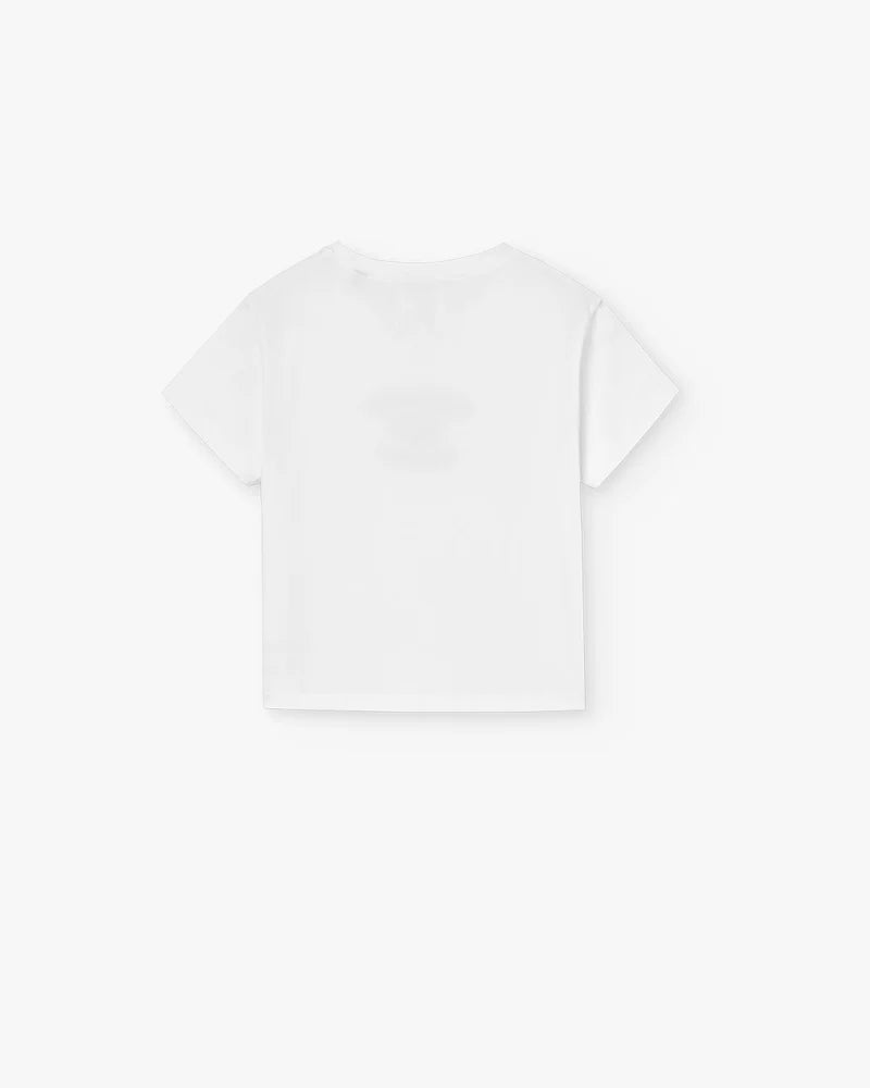 WANF LOVE WHITE CROP T-SHIRT - FRONT OF