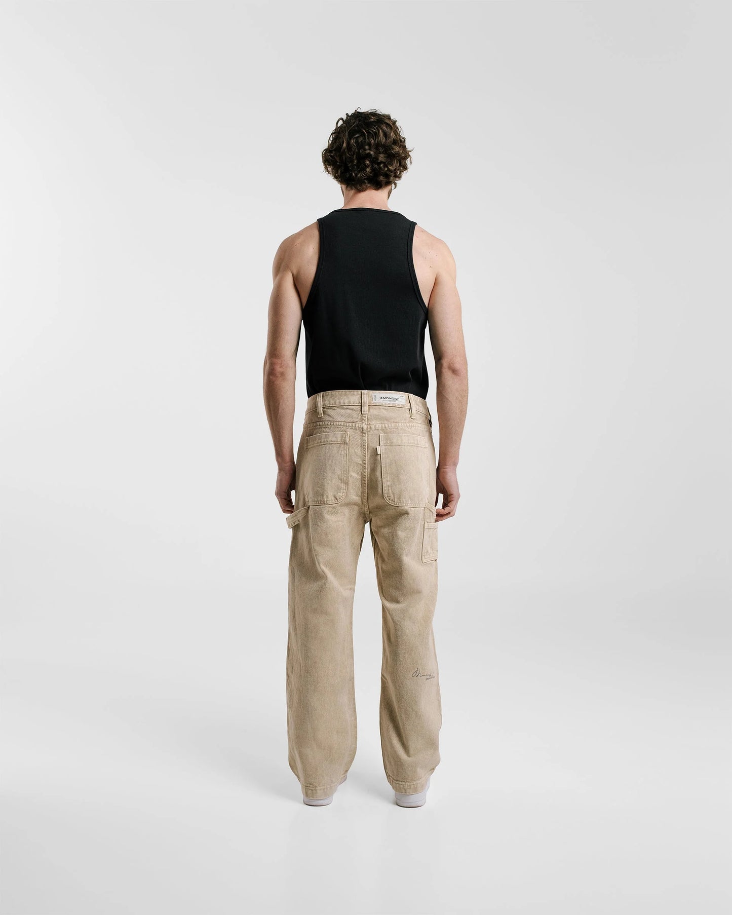 PANTALONES MONOIC STUDIOS WORK VINTAGE BEIGE - FRONT OF
