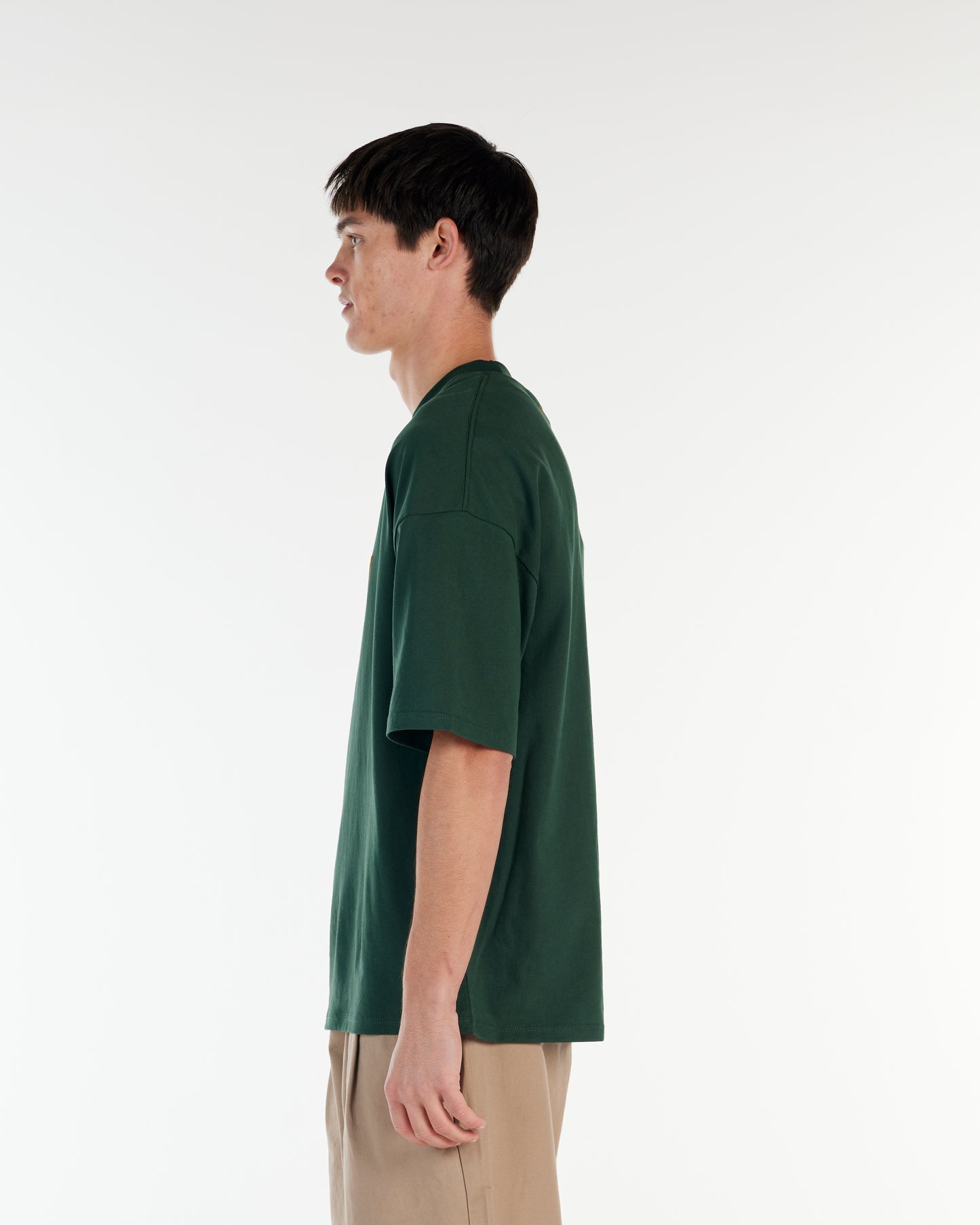 EMERSON T-SHIRT GREEN - FRONT OF.