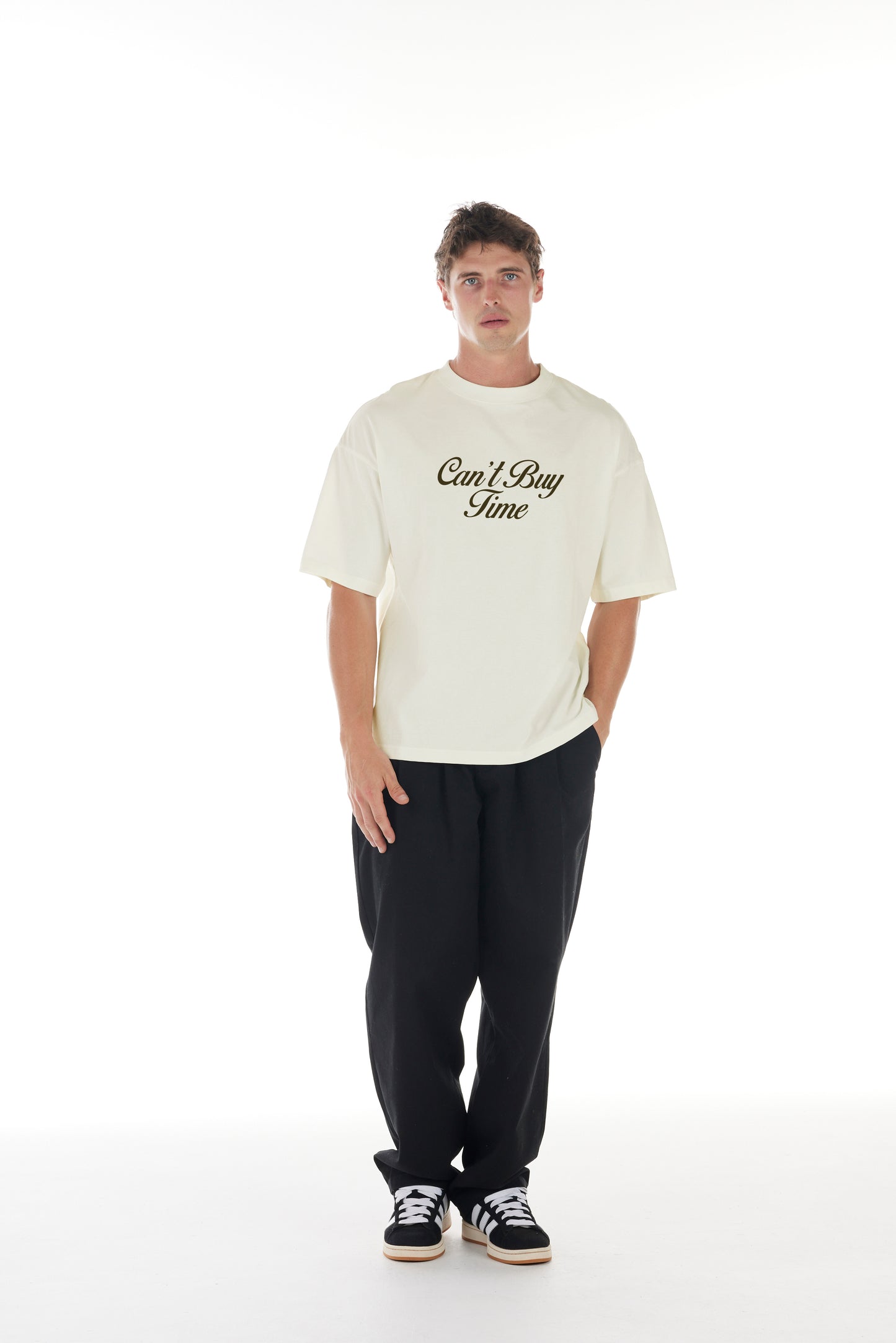 EMERSON T-SHIRT NATURAL - FRONT OF.
