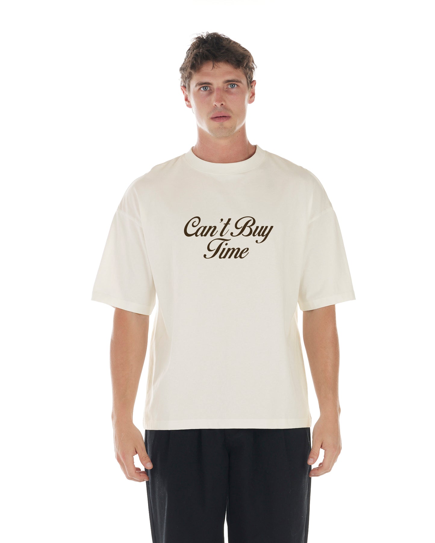 EMERSON T-SHIRT NATURAL - FRONT OF.