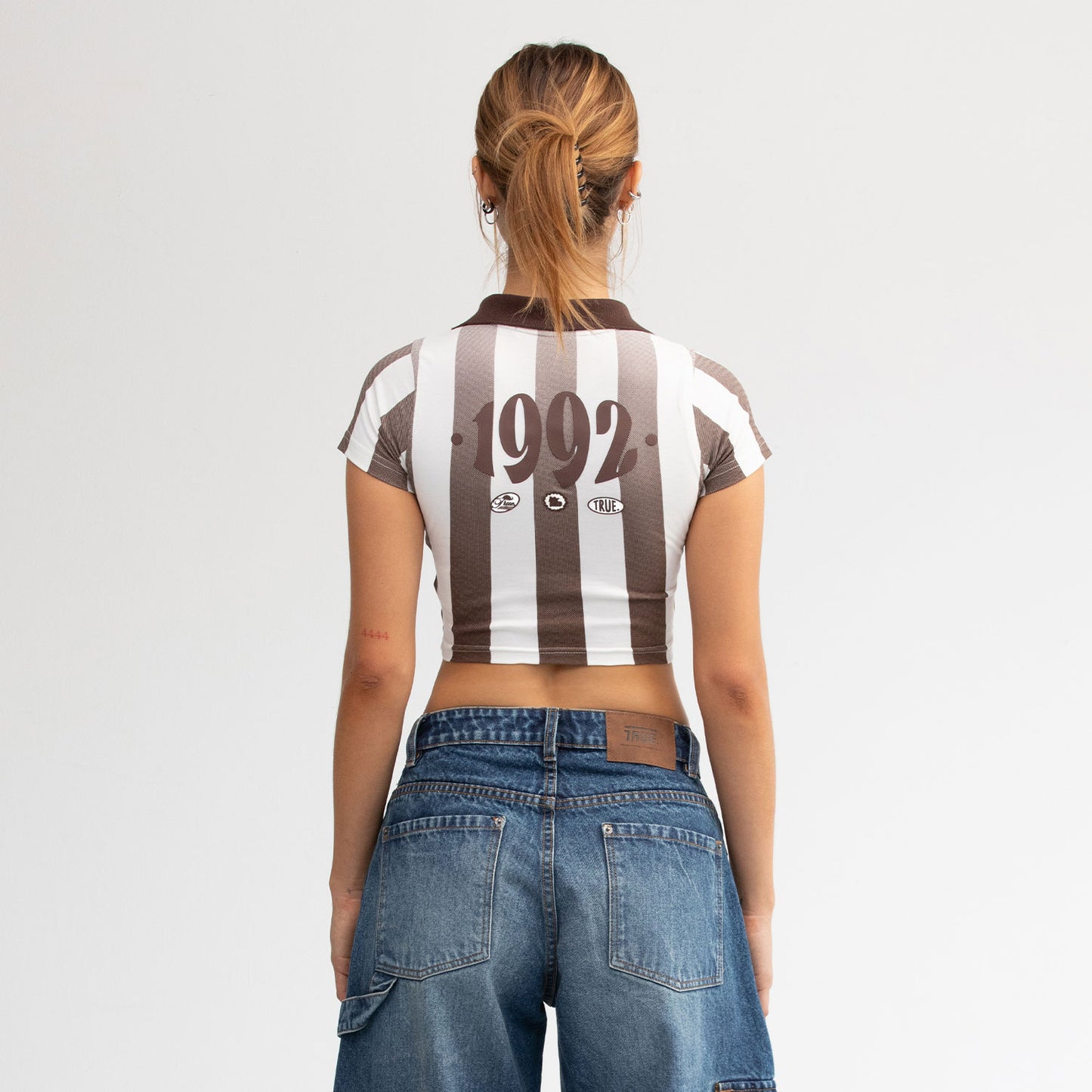 PARAISO SOCCER SLIM T-SHIRT BROWN - FRONT OF