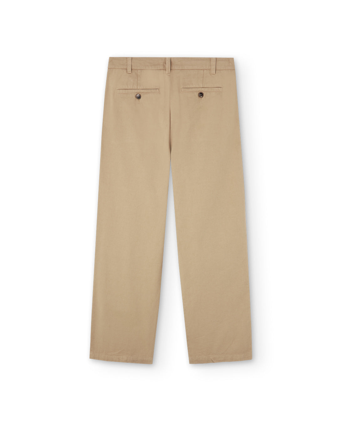 PLEAT CREAM CHINO - FRONT OF.